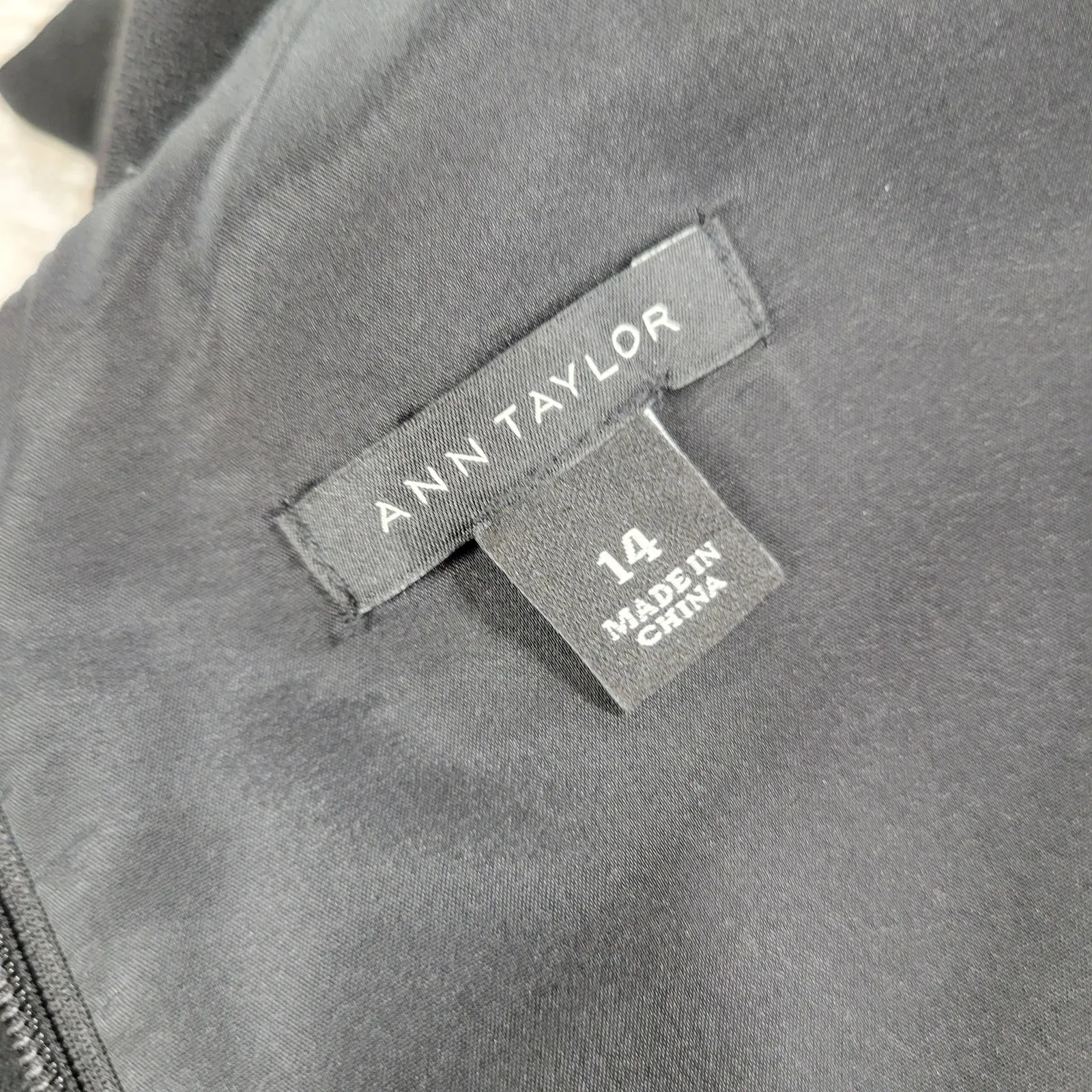 Ann Taylor Black Rhinestone Feather Hem Shift Dress 14 Party Cocktail Flapper - Image 16