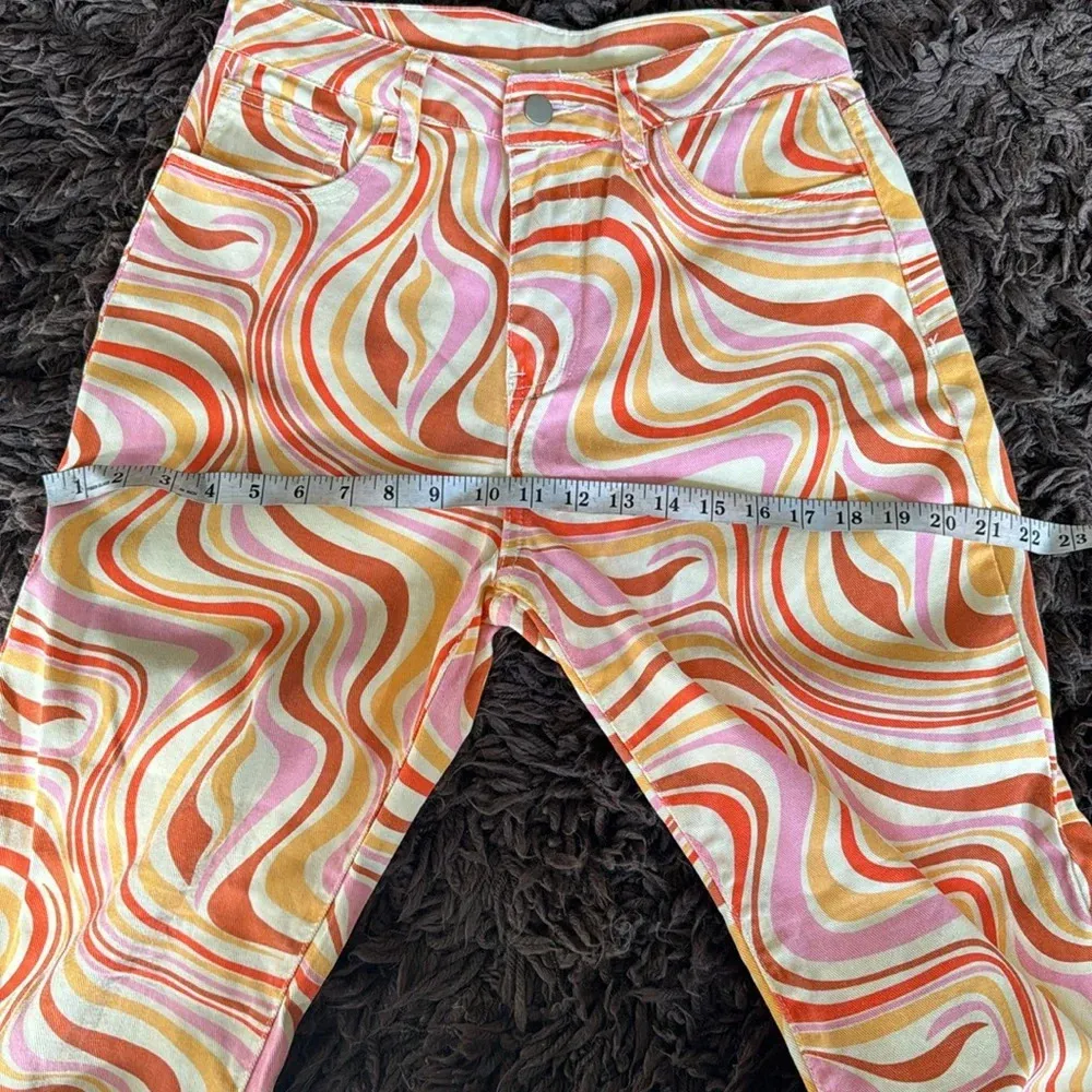 Groovy vintage style 1970’s orange jeans - Image 5