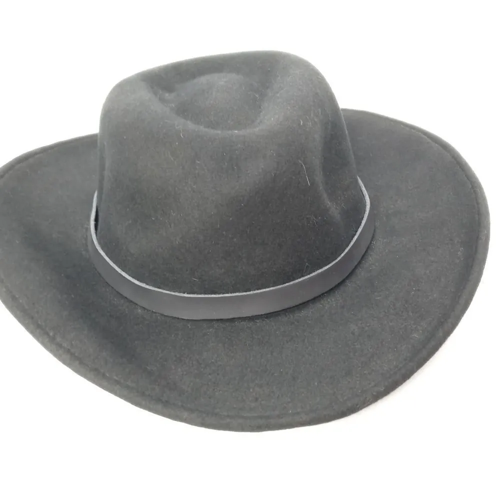 Stefeno 100% wool black fedora hat size XL - Image 5