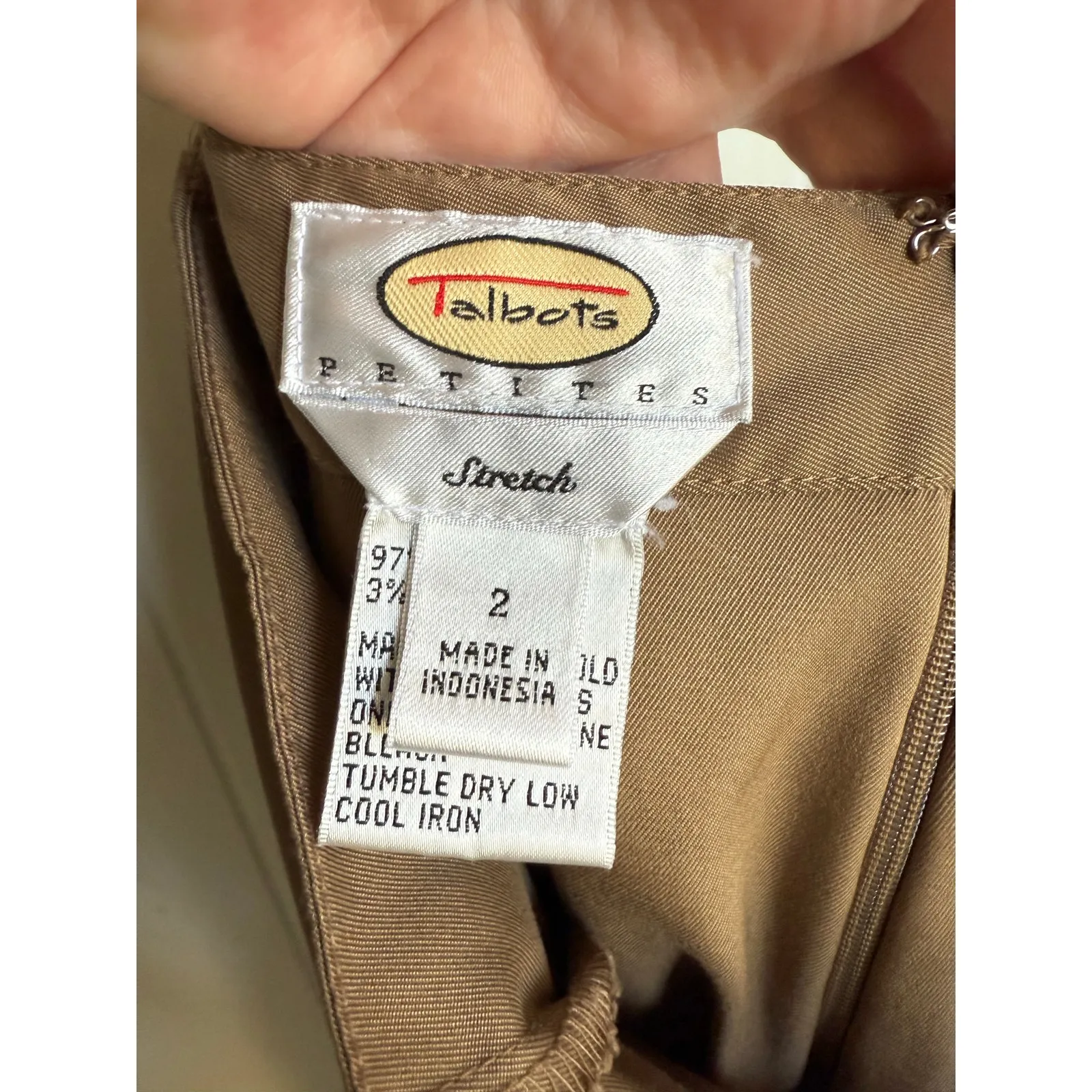 Talbots Womens Skort Sz 2 Petite Brown Short Mini‎ Pockets Skirt Shorts Solid - Image 4