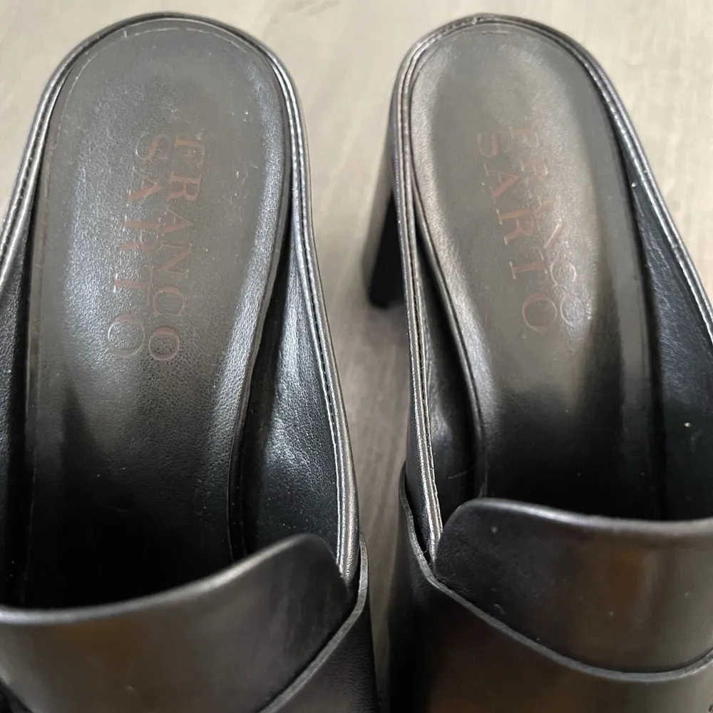 Franco Sarto Arctic Leather black heels Mules size 8.5 - Image 7