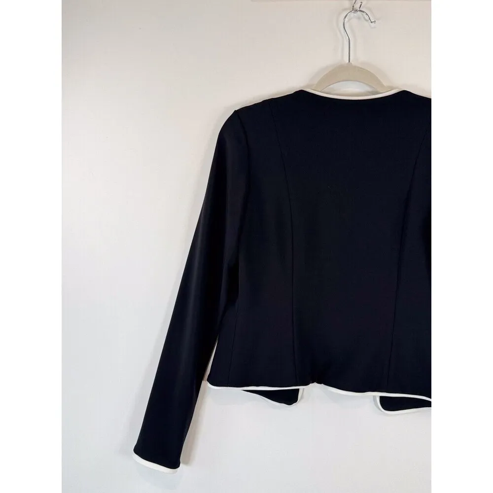 NEW Joseph Ribkoff Womens Blazer Black Long Sleeve Open Jacket Stretch Size 4 - Image 10
