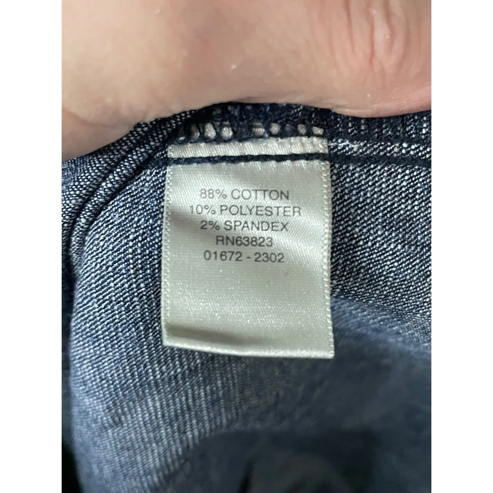 Christopher & Banks Women's Size 10 Dark Wash Denim A Line Skirt Stretch Midi - Image 7