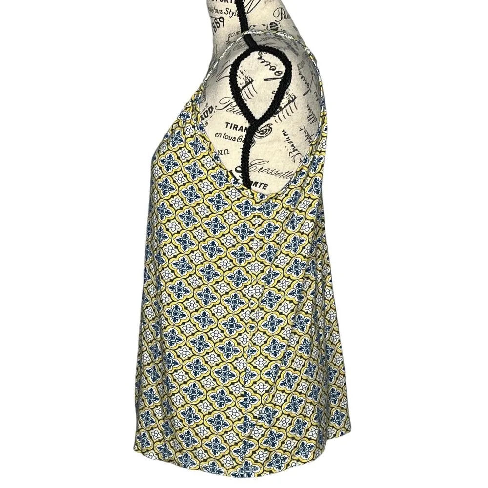 Mix by 41Hawthorn SMALL Elaria Keyhole Knit Top Stitch Fix Front Back Peek Tank Yellow - Image 2