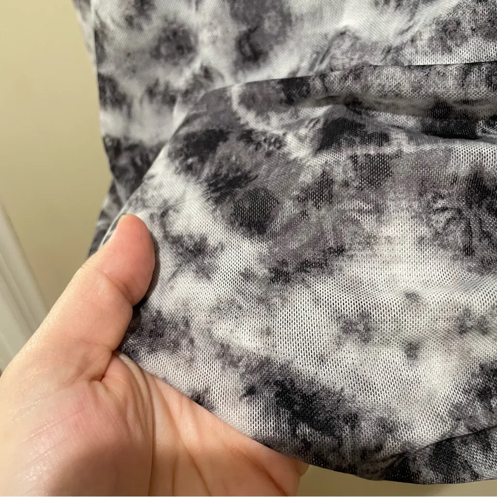 INC International Concepts Mesh Tie Dye Blouse Black White Womens Size Large NWT - Image 10