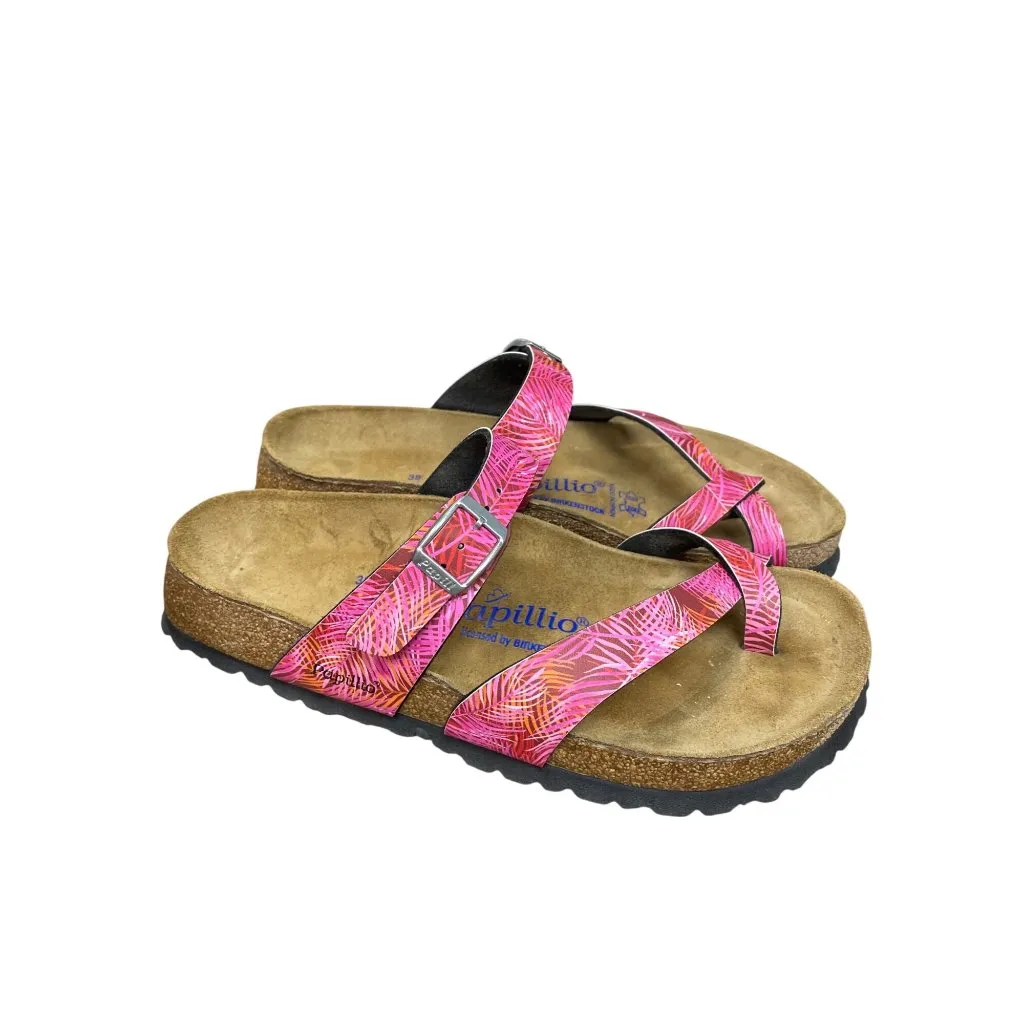Birkenstock Papillio Womens Pink floral Sandals Size 38/8US - Image 14