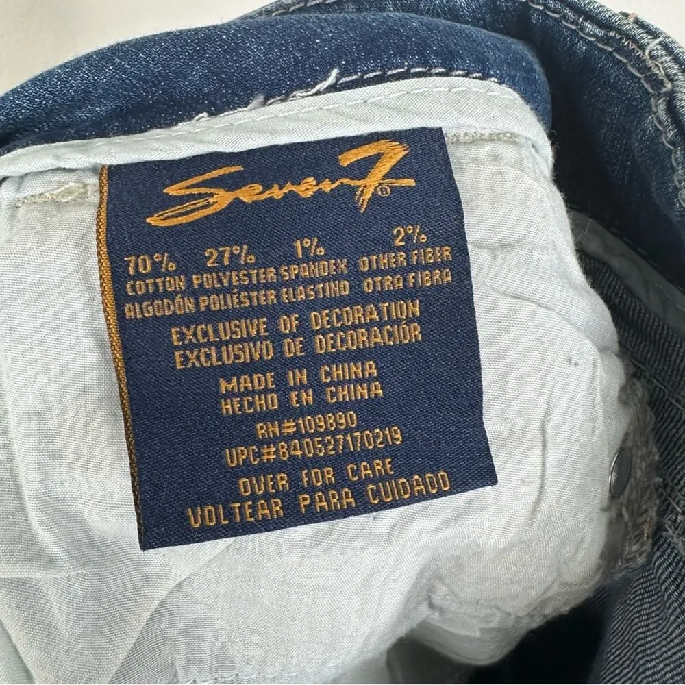 NWT Seven7 Women’s Size 10 Boot Cut Sequin Pockets Denim Blue Jeans - Image 12