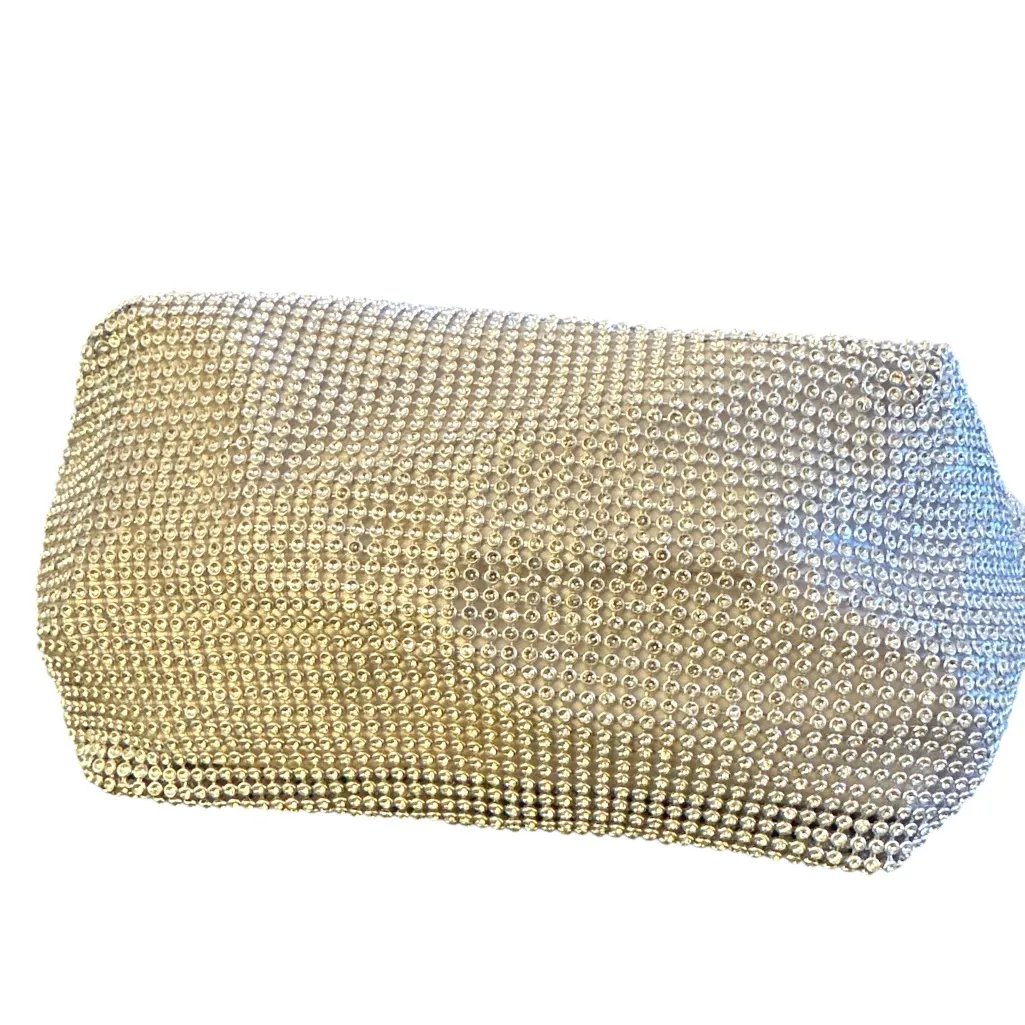NWT Gorgeous A New Day Crystal Mesh Handbag - Silver - Image 5