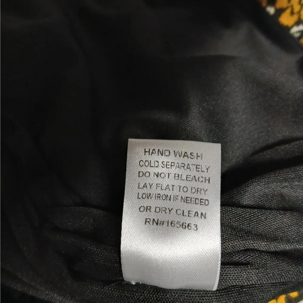 Azura Women's Dress Size Large Brown Floral Boho Cottage Peasant Babydoll - Image 11