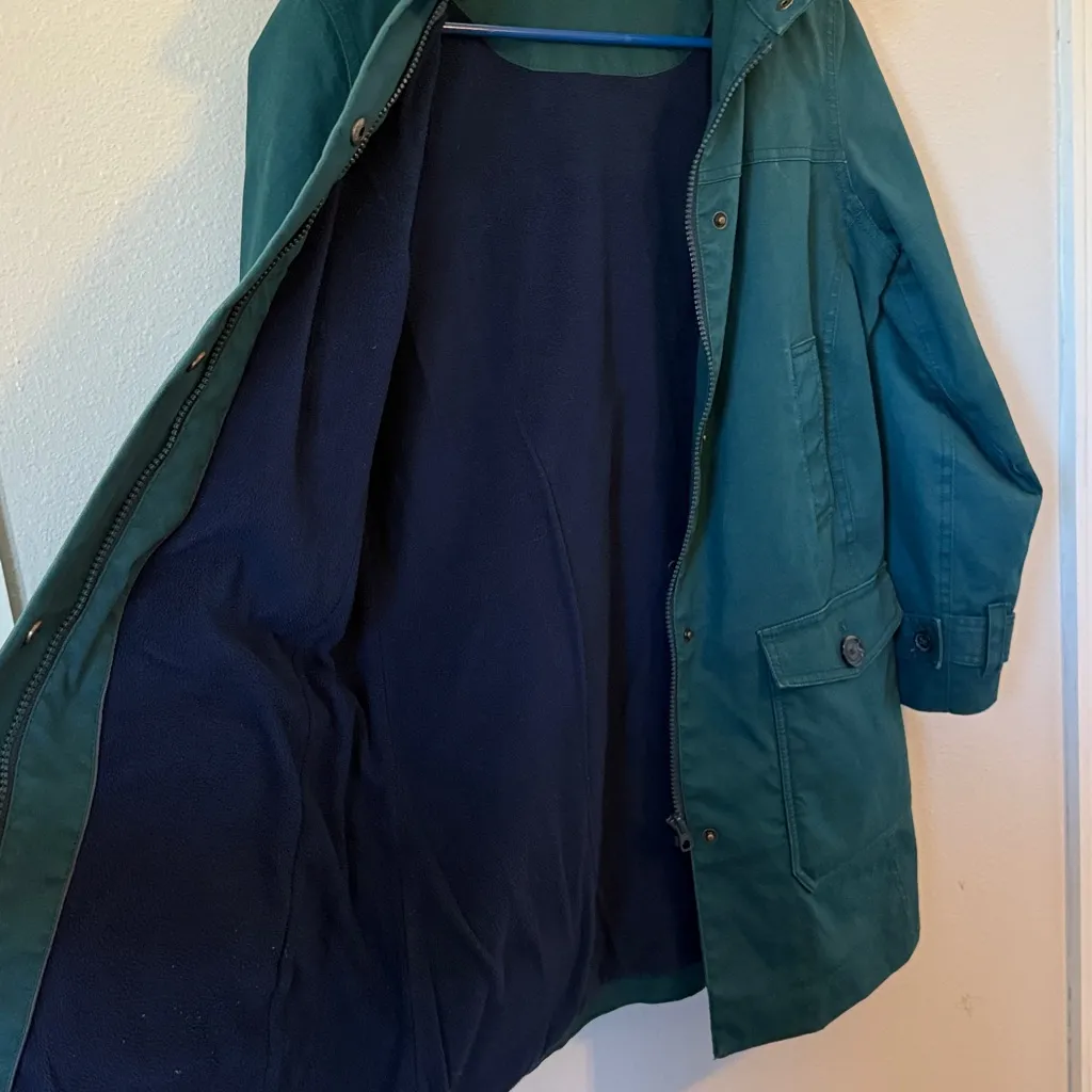 Boden Dark Teal Green Hooded Jacket Medium 8 Petite UK 12P Size 8P - Image 6
