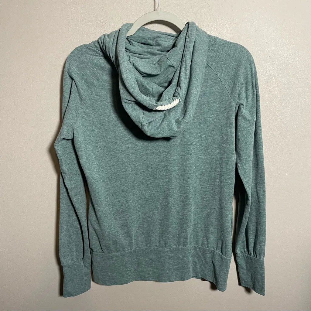 Naketano Hoodie Cowl Neck Sweatshirt Mandy XI Stormy Sea Melang - Image 3