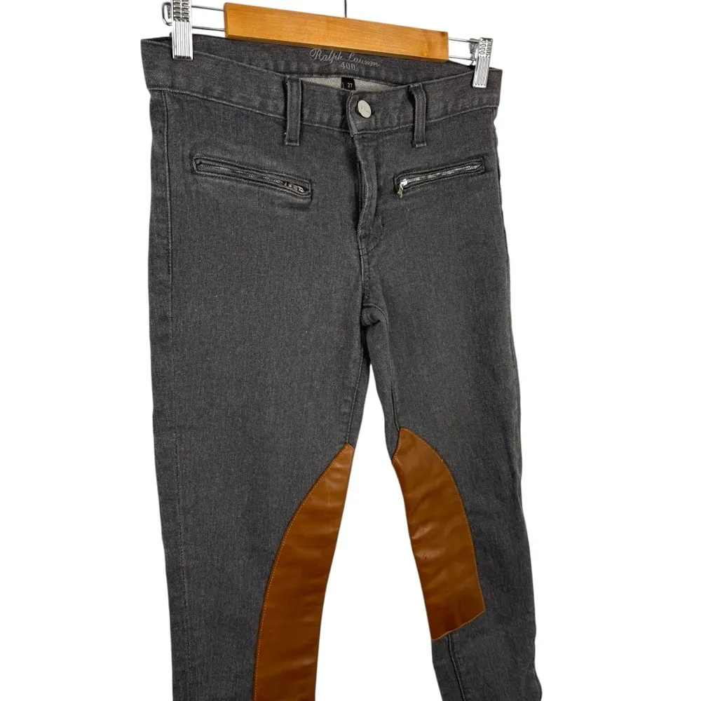 Ralph Lauren Black Label Matchstick 400 Jodhpur Jeans in Grey SZ 27 Equestrian - Image 4