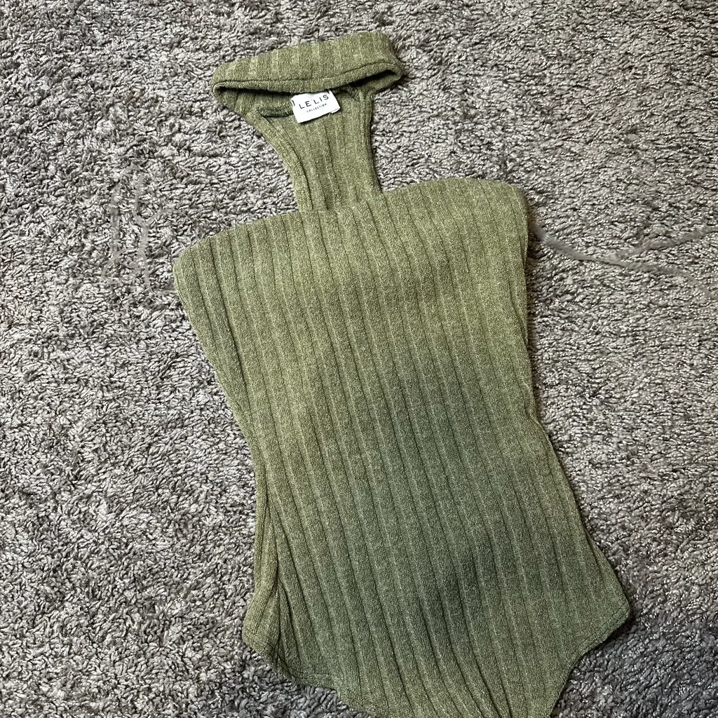 Le Lis Olive Ribbed Bodysuit - Image 6