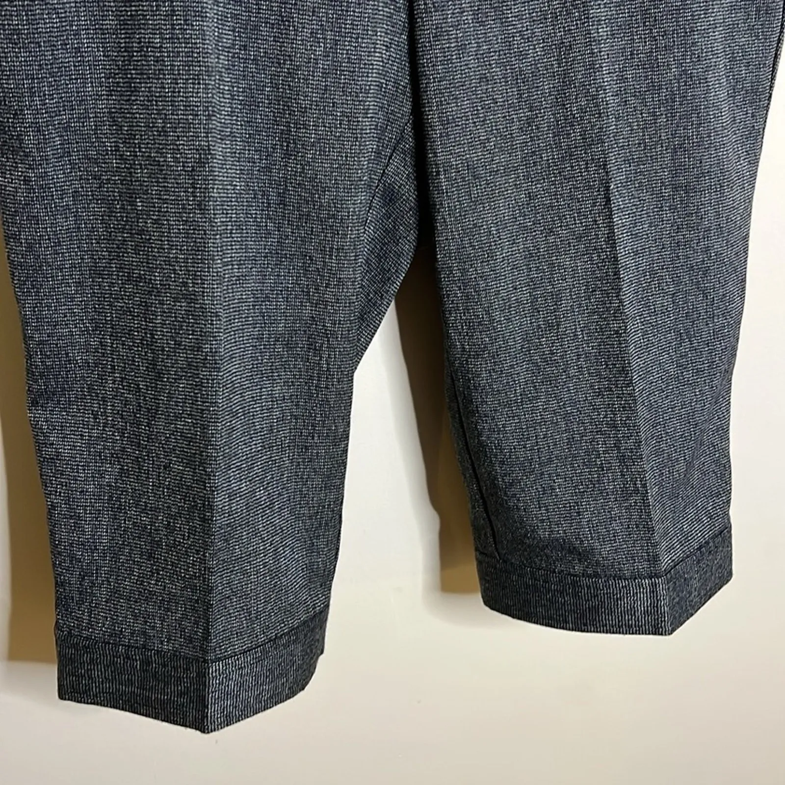 Vintage Arden B Cropped Herringbone Gray Trousers Y2K Steampunk Size 4 EUC - Image 5