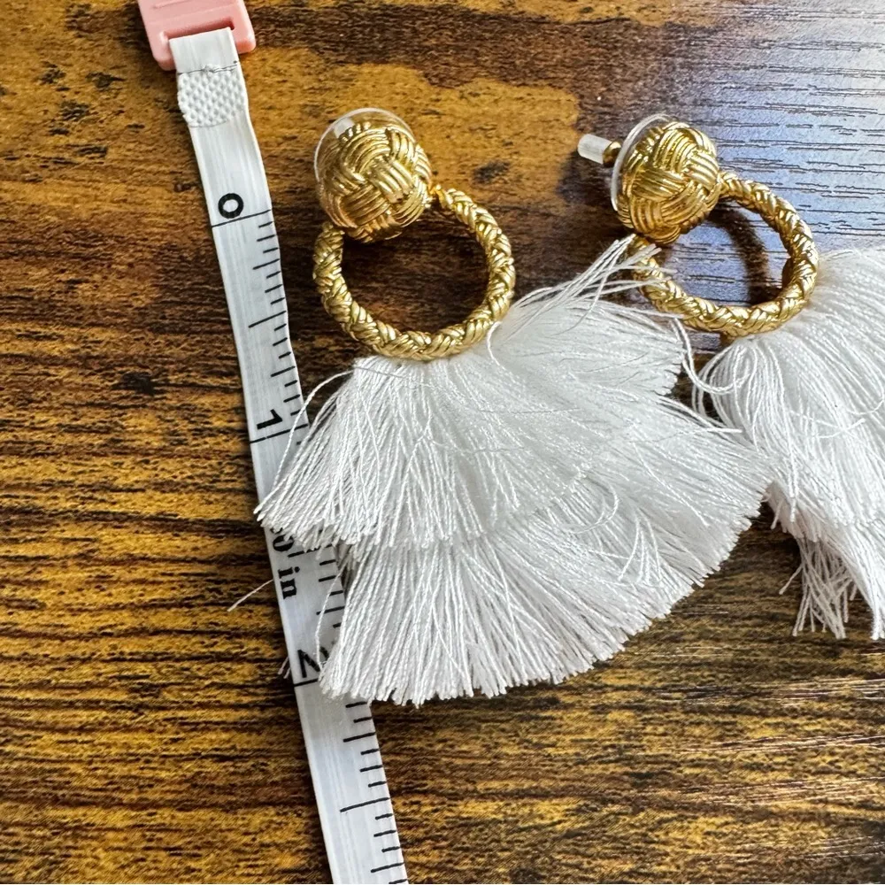 For Love & Lemons  Loop Fringe Earrings Post Back - Image 4