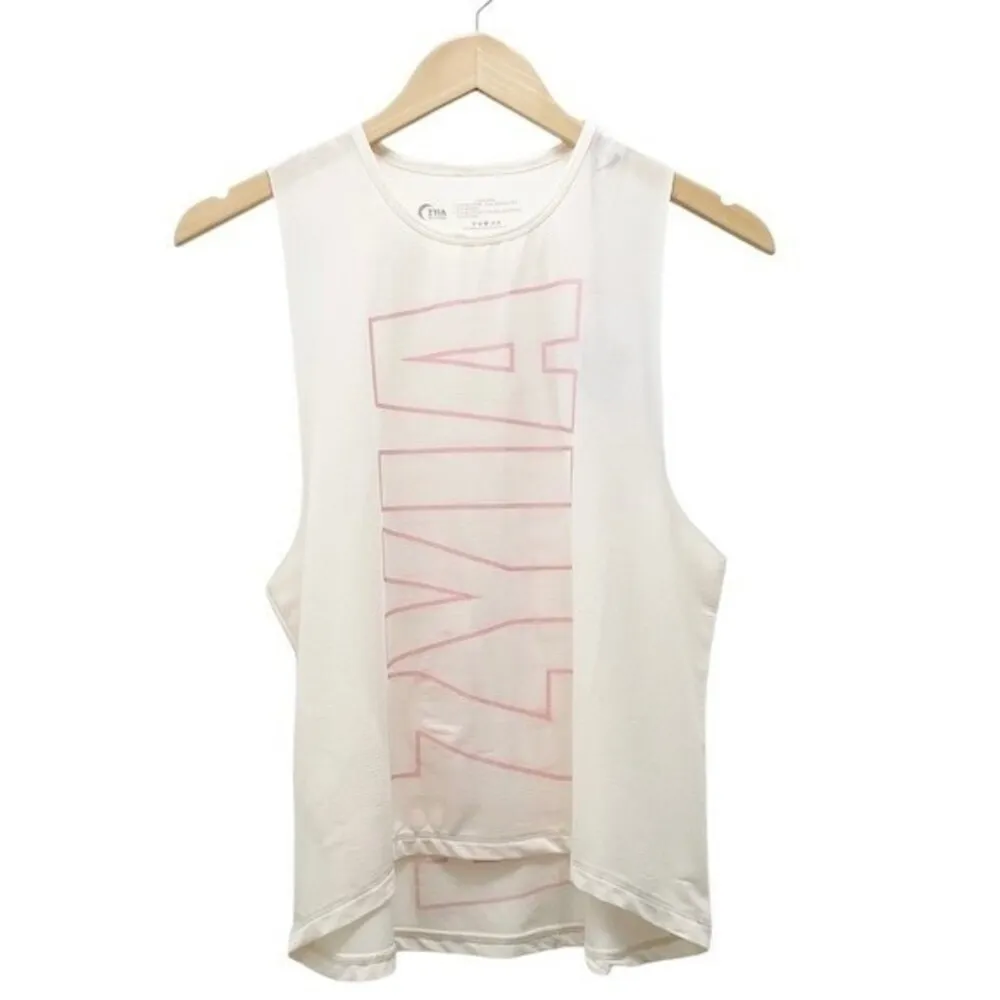 NWT Zyia Hot Pink & Ivory Blush Spell-Out Athlete Tank Muscle Top Womens Size XL - Image 12