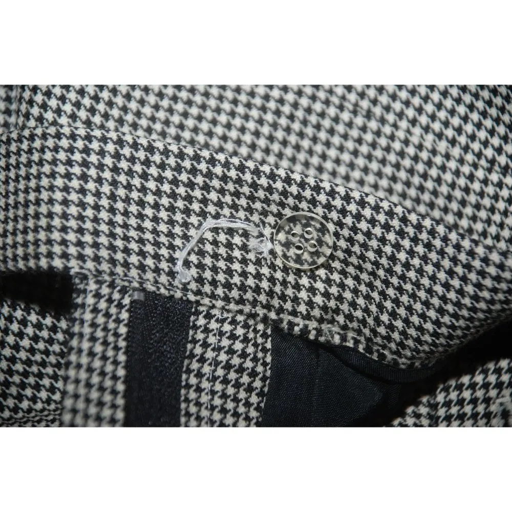 Vintage Woolmark Houndstooth Lined Pleated Wool Pants Women 16 RAFAELLA Career - Image 7