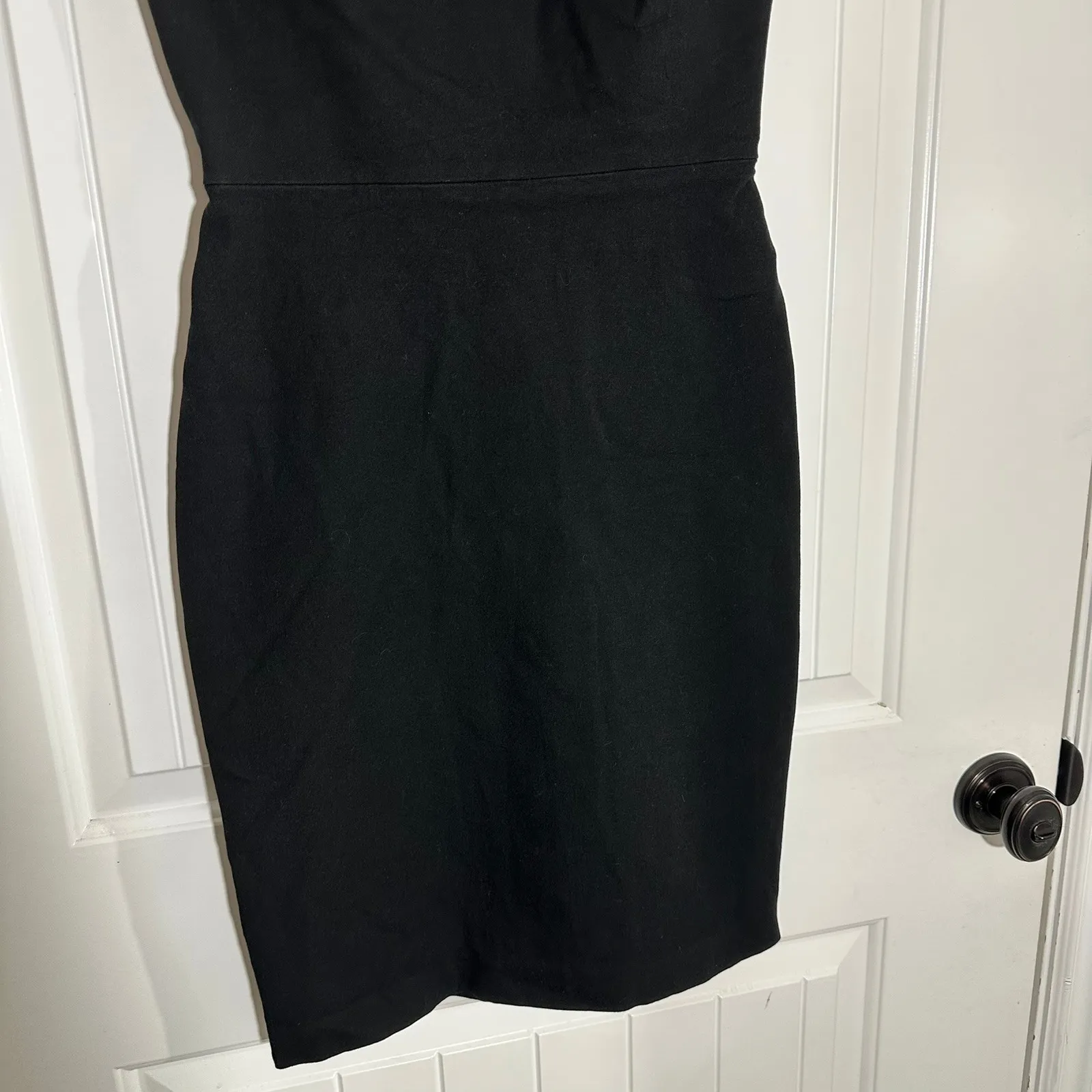 Roland Mouret for Banana Republic | Black Dress Square‎ Neck | Women's 6 - Image 4