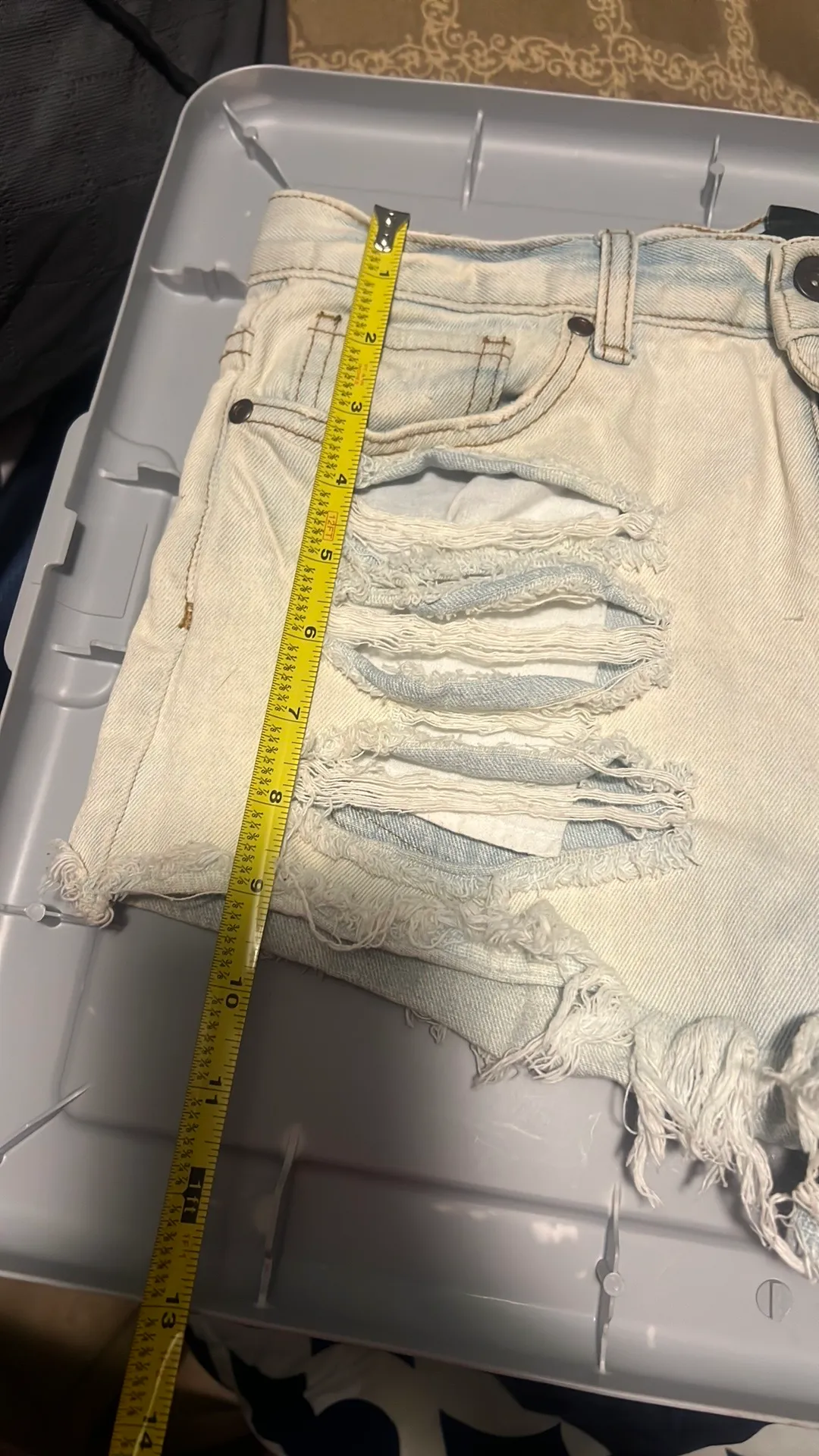 Distressed Forever 21 Denim shorts Sz 5 - Image 8