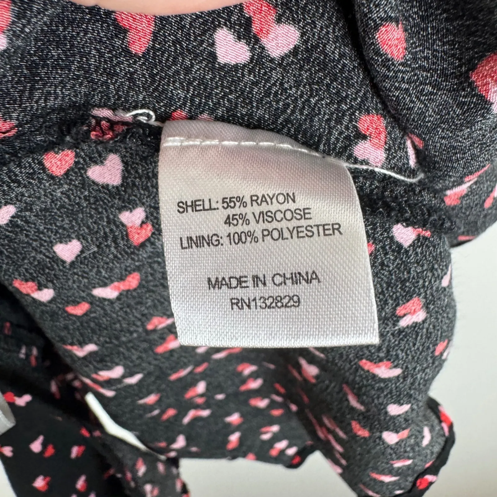 Lovers +‎ Friends Heart Print Cami Top Women's Large Ruffle Trim Sweetheart Neck - Image 4