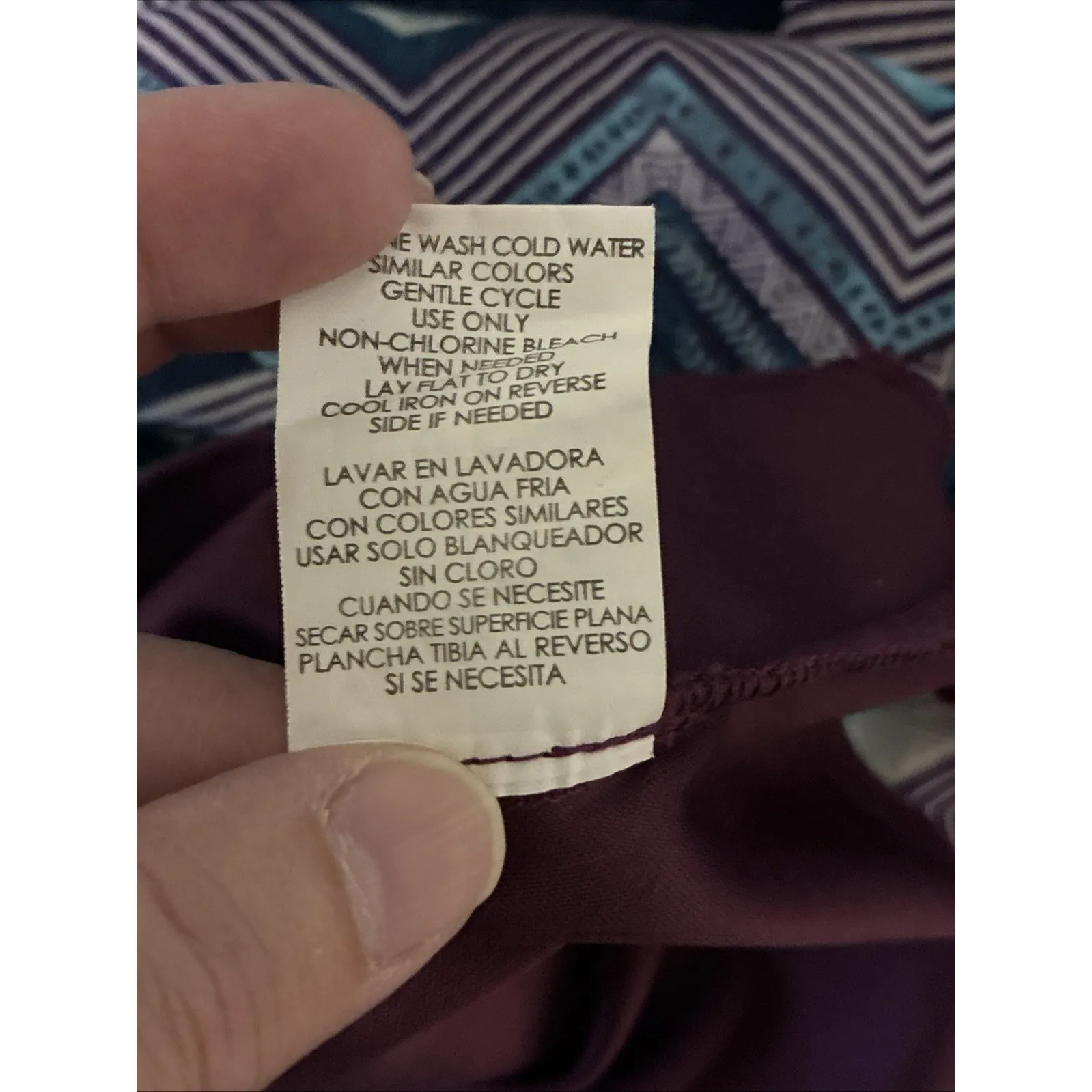 Speecklers Retro Dress with Teal and Purple Chevron Pattern Women's Size Medium - Image 6