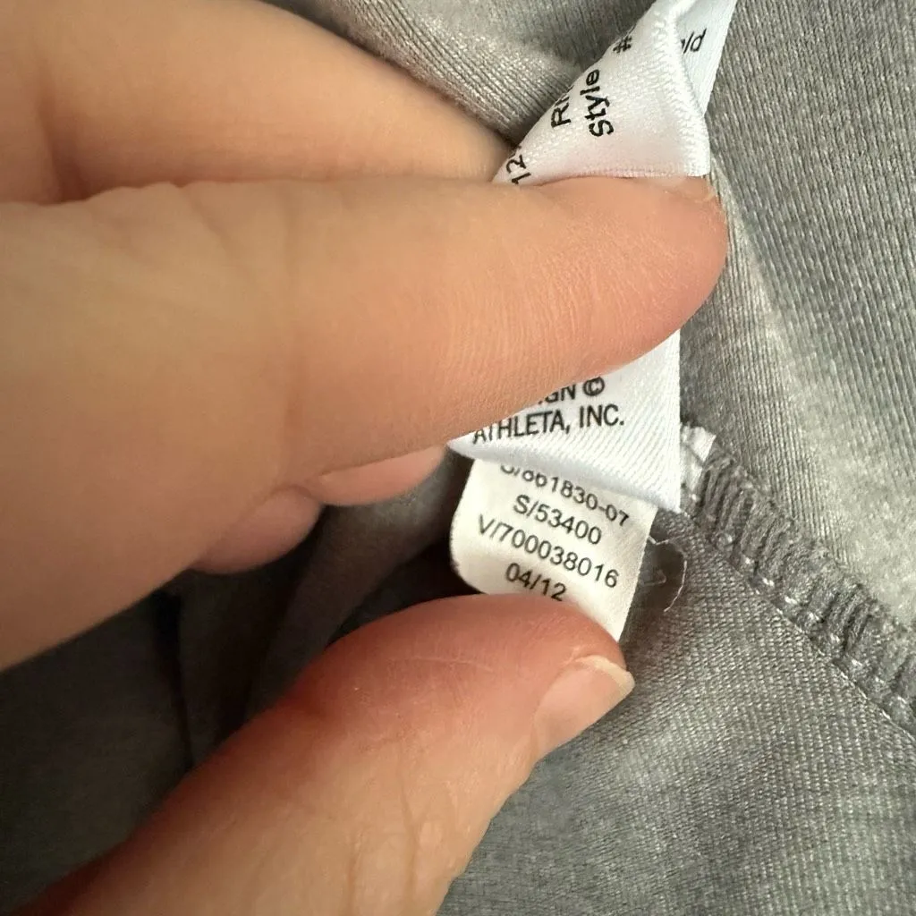 Athleta Women’s Medium Grey Ruffle Renew Her Zip Up Jacket - Image 4