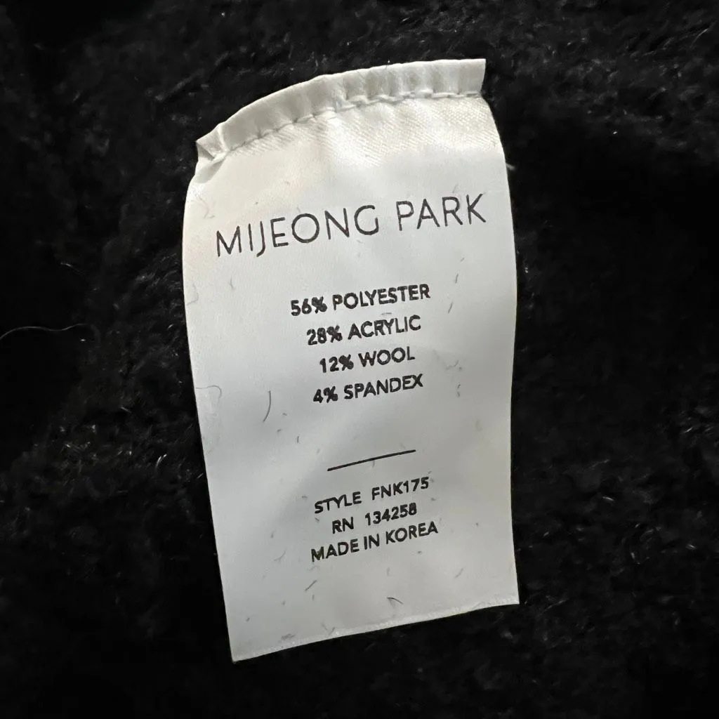 NWT Mijeong Park Black Bouclé Cardigan Jacket S Korean Designer Wool Blend - Image 8