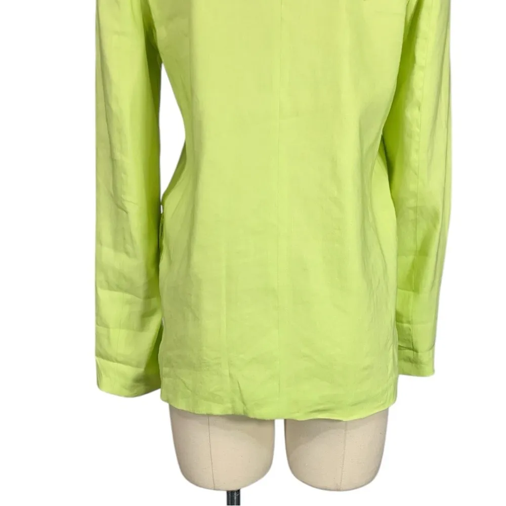 Jason Wu Linen Blend Open Front Blazer Jacket Size Small - Image 5