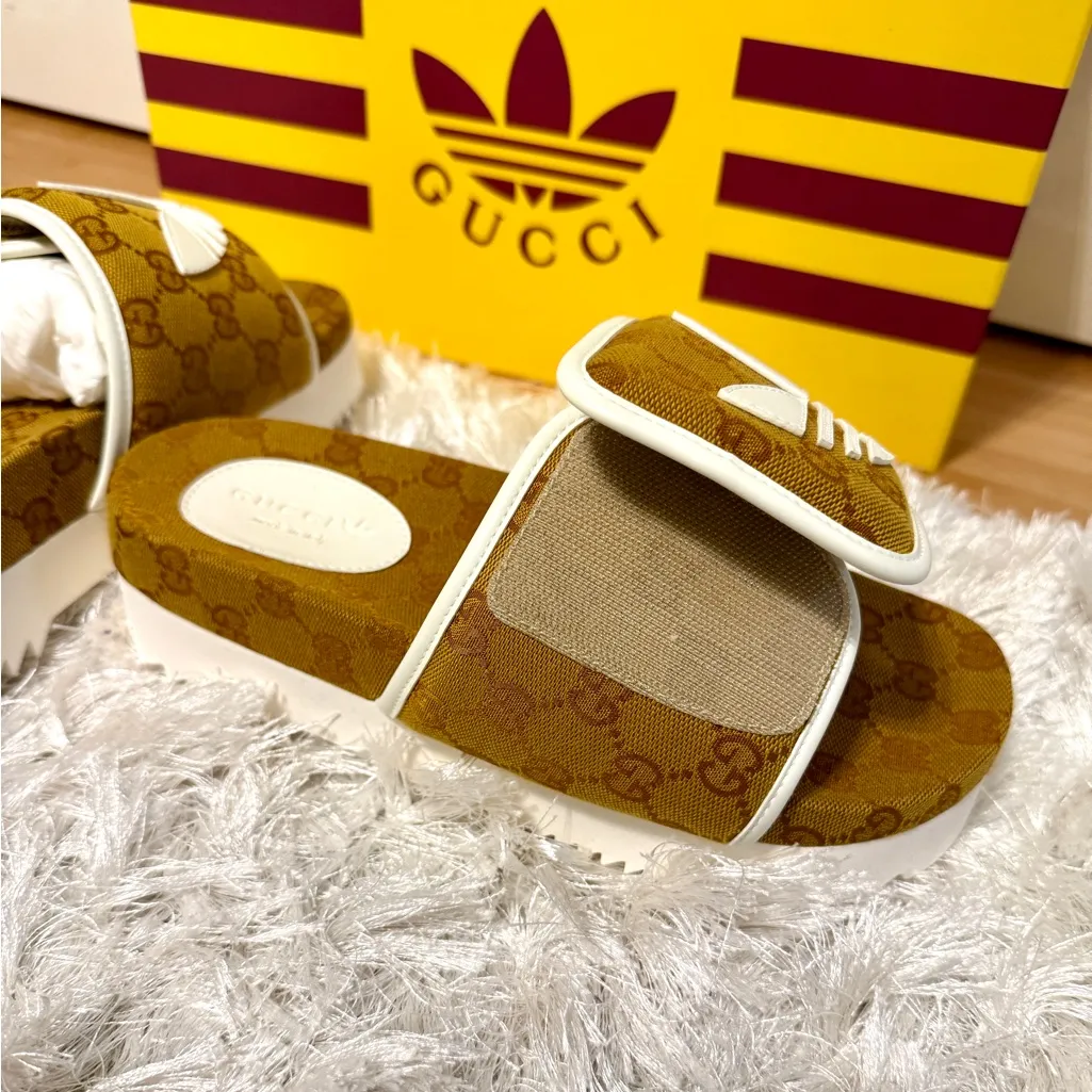 Gucci x Adidas Mesa GG Monogram Slide Sandals - Image 6
