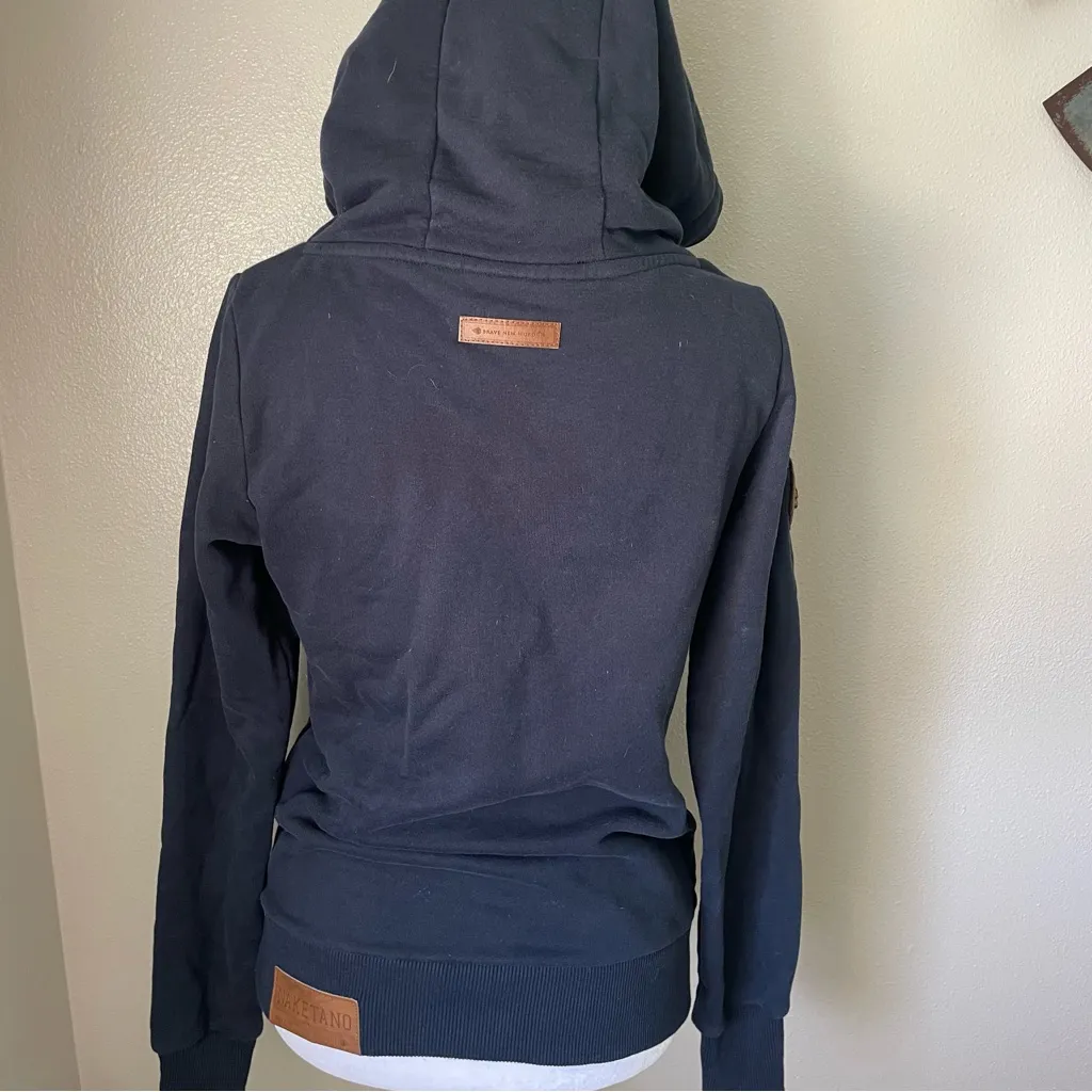 Naketano Cowl Neck Hoodie | Navy Blue | Size S Excellent Condition - Image 10