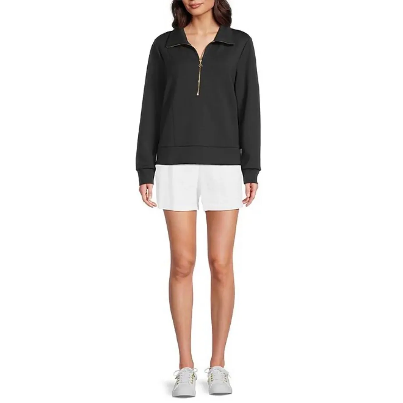 LILLY PULITZER Eleni Pullover XS Black Onyx UPF 50+ Activewear Active Preppy Gym - Image 3