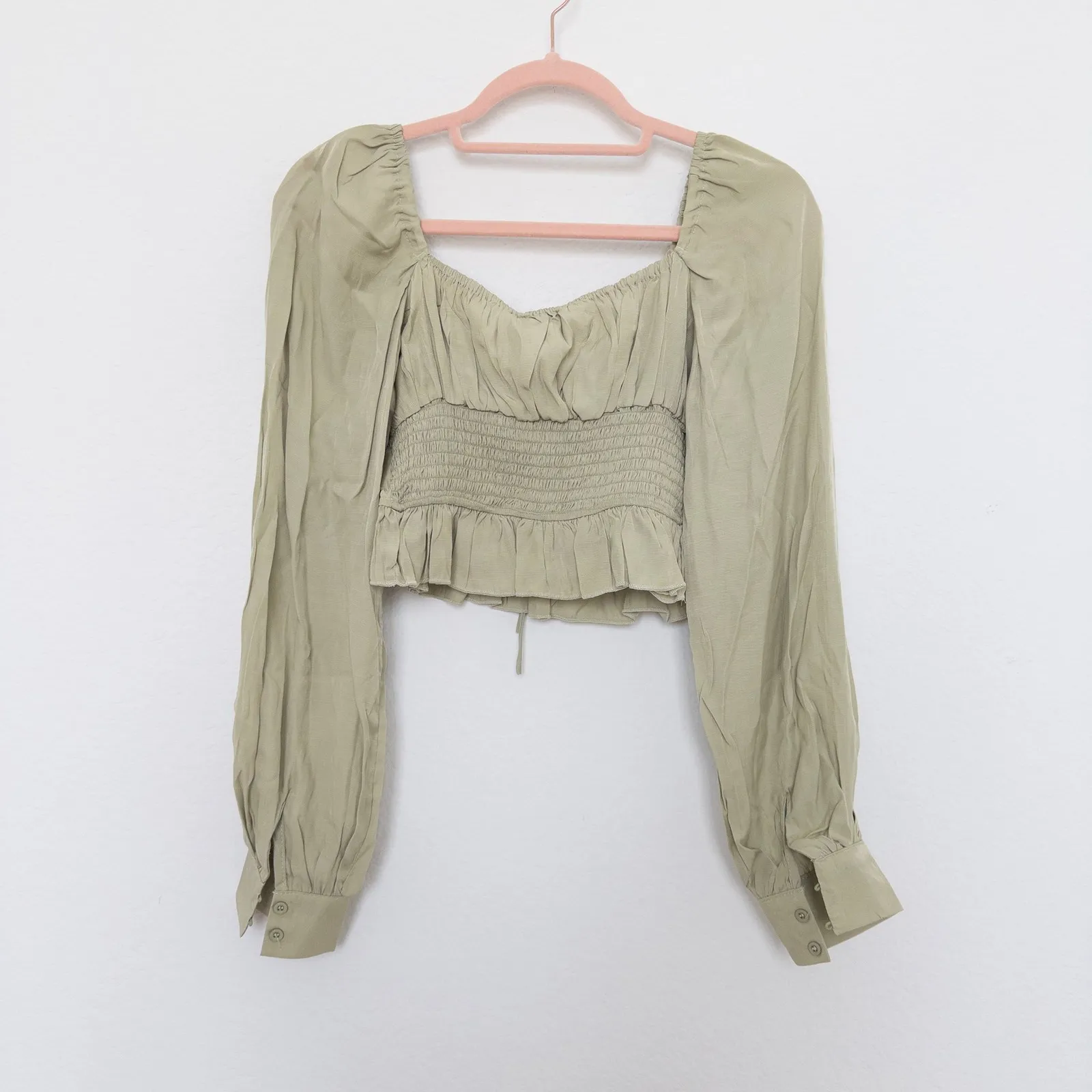 Petal and Pup Womens Milkmaid Top‎ Size XS Crop Cottage Coquette Fairy Grunge - Image 8