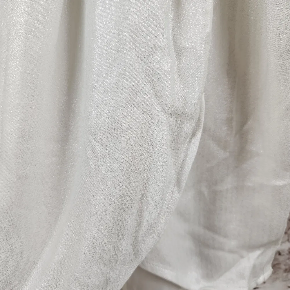 DUNDAS x  Harlow Mini Dress in Metallic Ivory XS *No Brooch* - Image 13