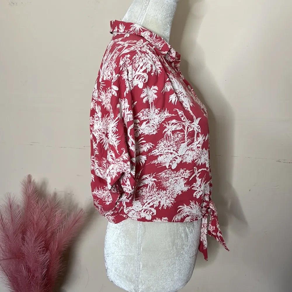 American eagle • palm leaf crop top - Image 53