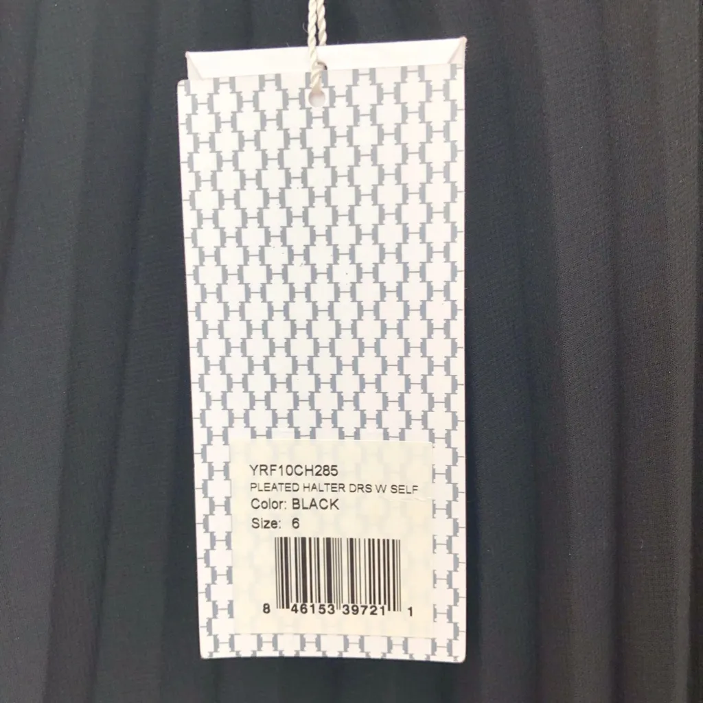 Halston Heritage Black Pleated Dress - Image 5