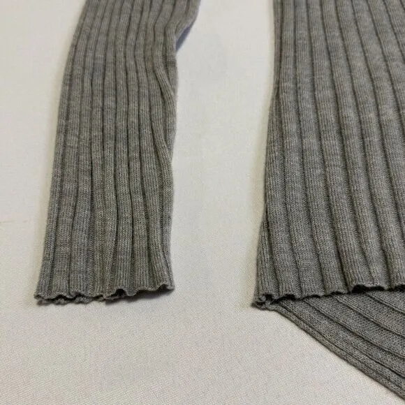 Kim Rogers‎ Women's Gray Fitted V Neck Long Sleeve High Low Hem Sweater, Sz M # - Image 5