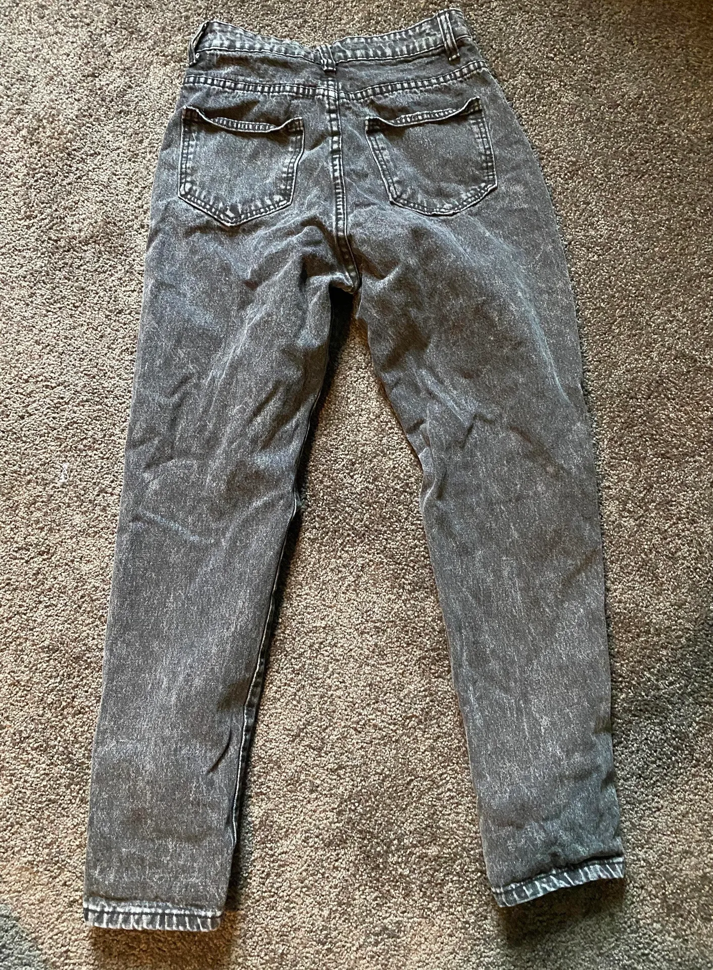 SheIn Black Ripped Mom Jeans - Image 2