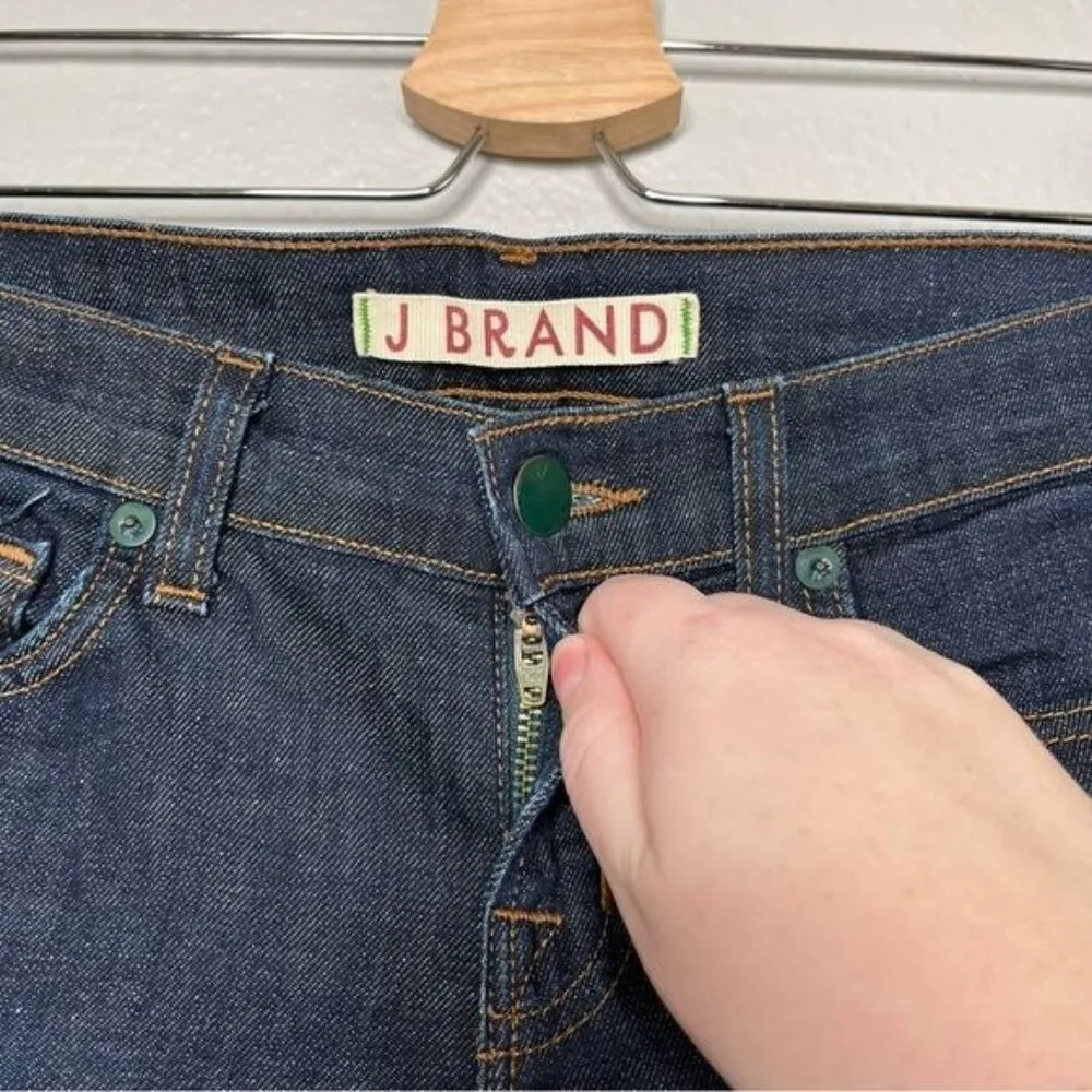 J Brand low rise skinny leg blue denim jeans pure dark wash size 25 - Image 13