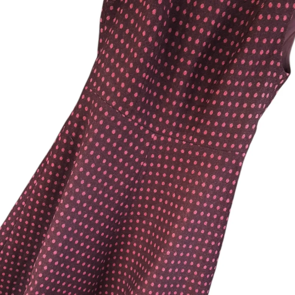 EUC Boden British Tweed by MOON Wool Blend Polka Dot Circle Skirt Dress Size 6 - Image 4