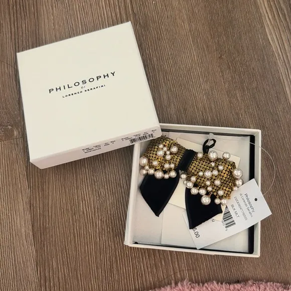 NWT Philosophy di lorenzo serafini velvet bow pin - Image 2