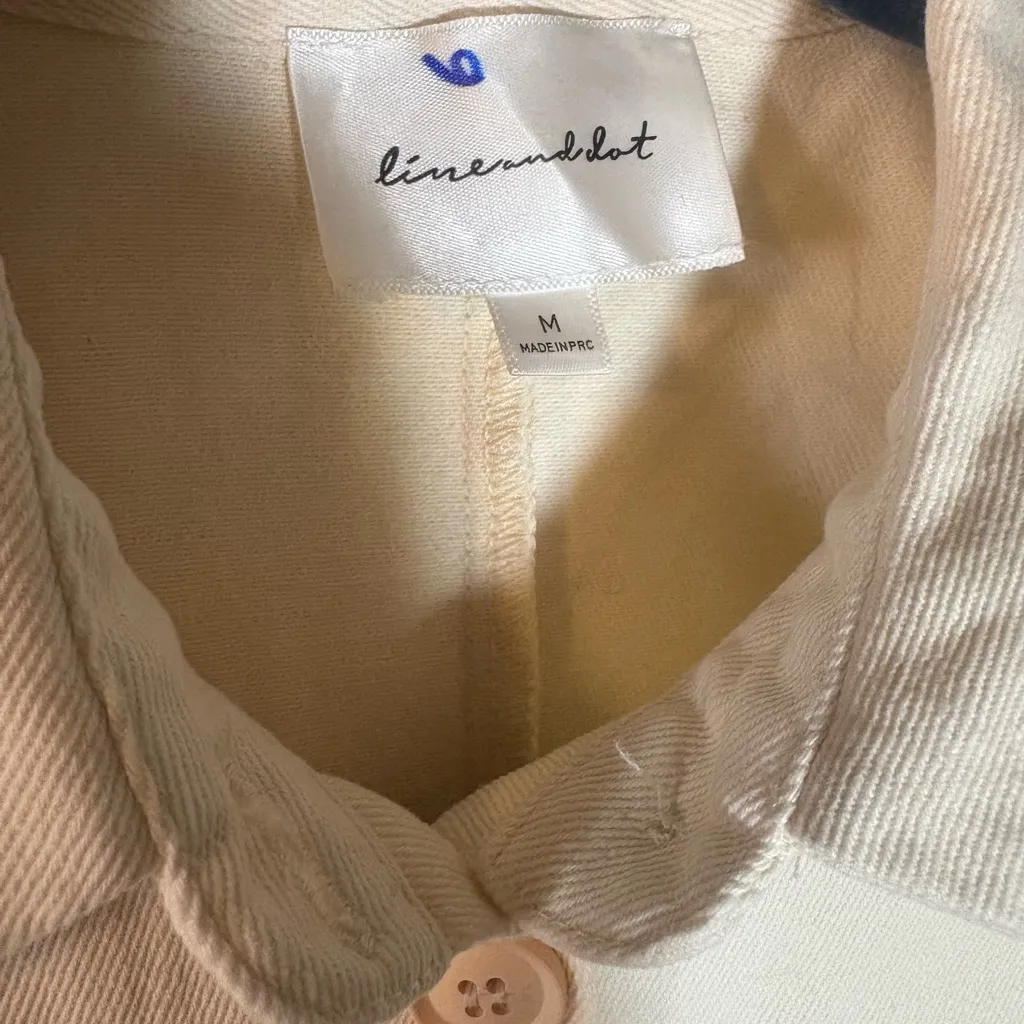 LINE & DOT Roi Cream Denim Romper - Image 7