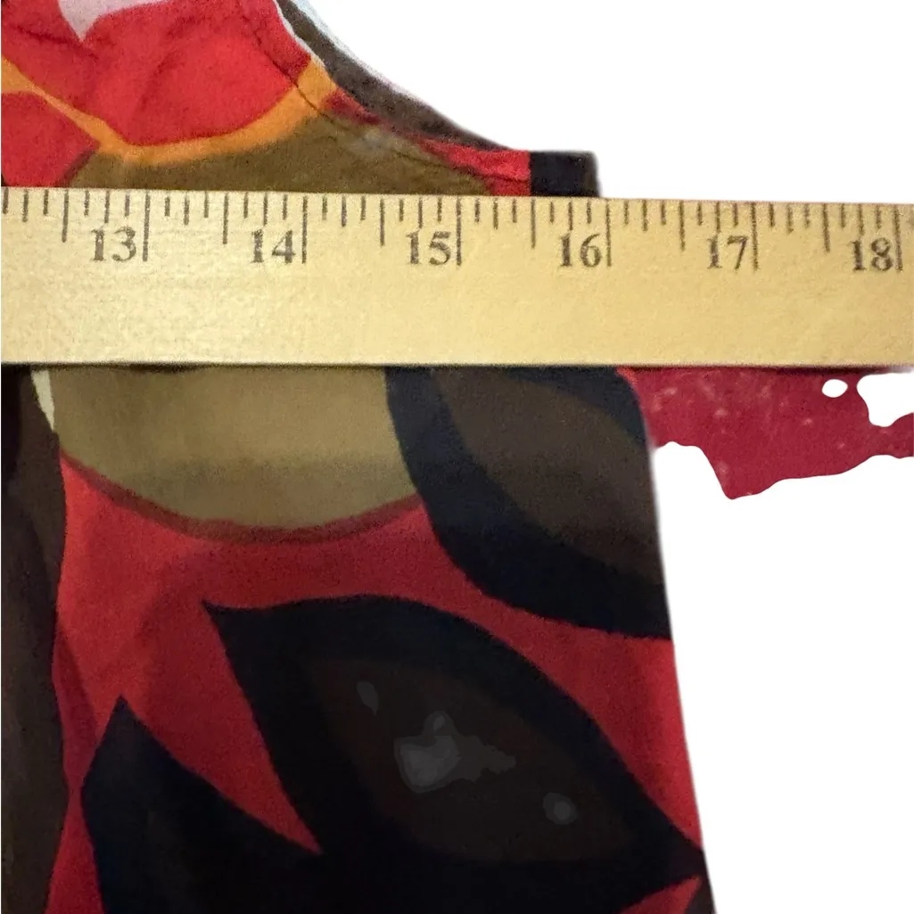 PLANET GOLD floral short sleeve Thin Blouse Shirt measurements in pictures - Image 3