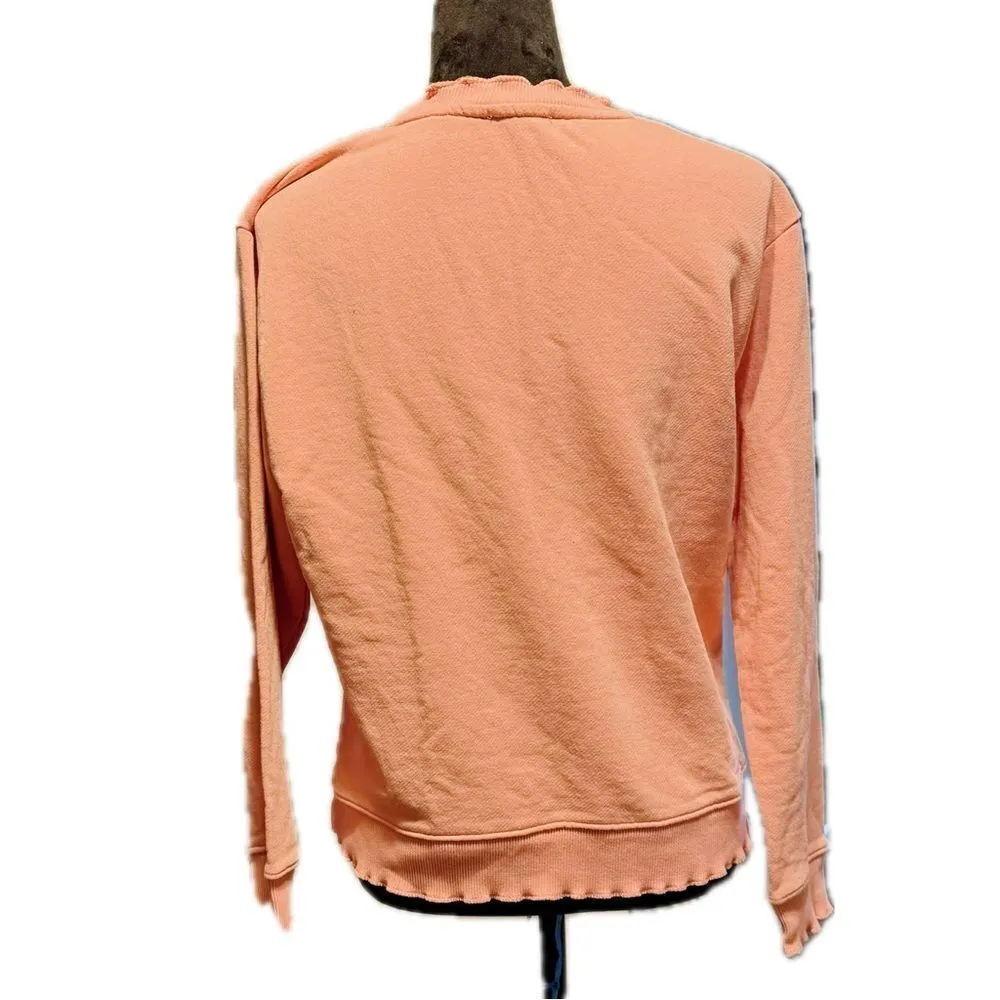 Topshop women’s size small, 4–6 cropped ruffle sweatshirt‎ - Image 2