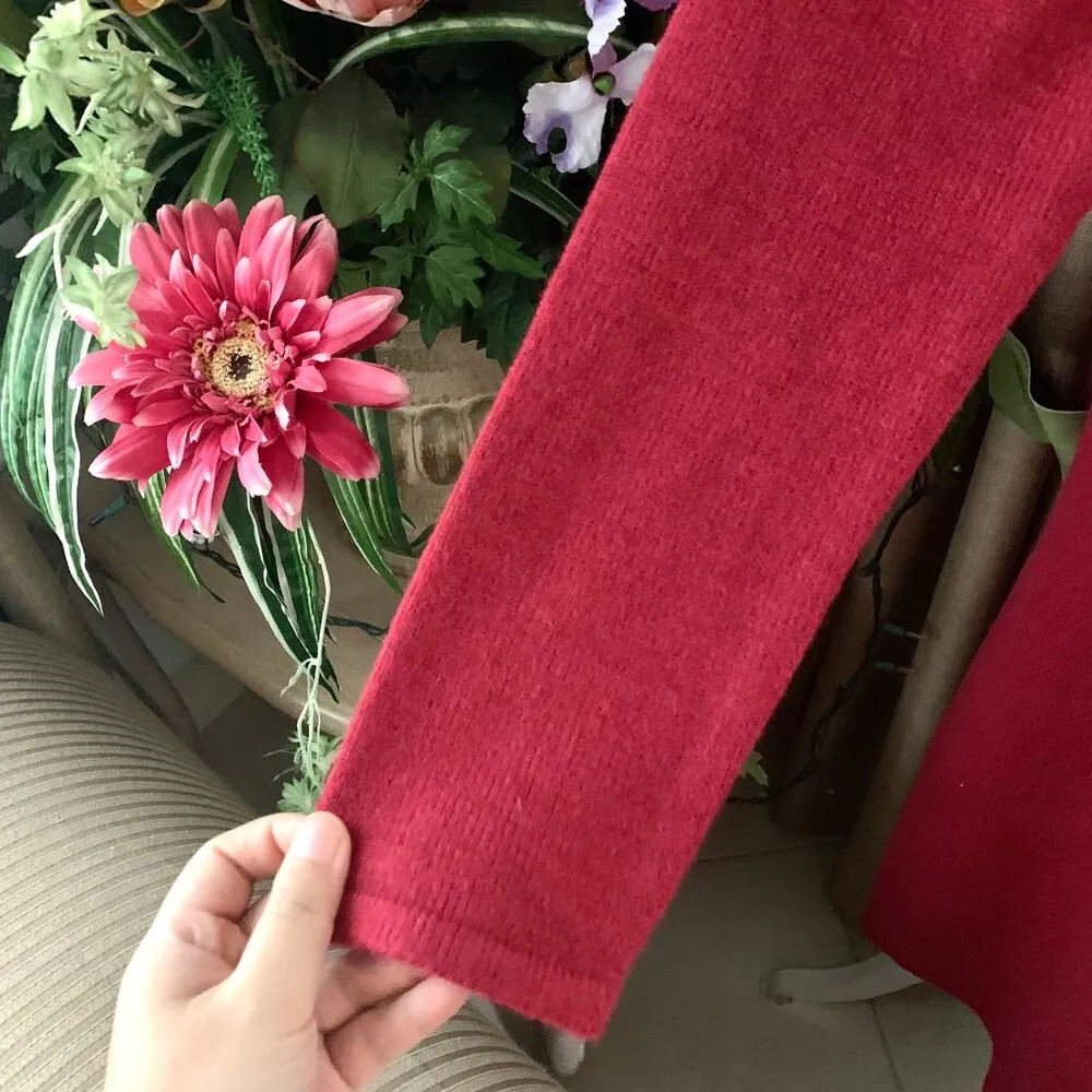 3/$15 NEW ASOS DESIGN Knit Midi Dress with Scoop Neck and Open Back Detail Red - Image 7