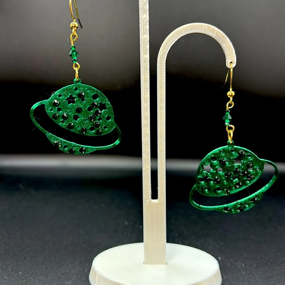 Green Planet Earrings - Image 5