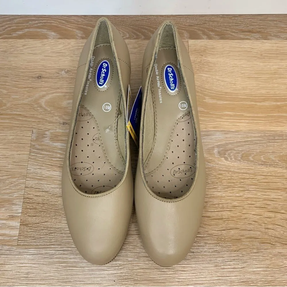 NWT Dr. Scholl’s Slip On Nude Comfort Leather Wedges - Image 8