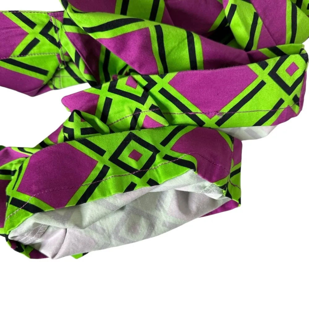 Loudmouth Golf Pants Women’s Purple Green Diamond 4 - Image 6