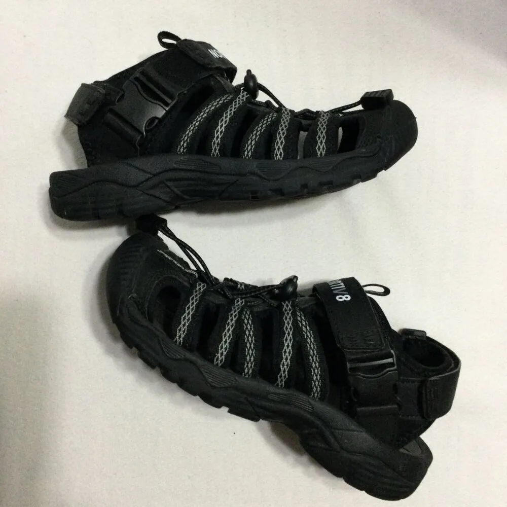 Nortiv8‎ Womens Closed Toe Adjustable Strap Lightweight Hiking Sandals Size 7 Black - Image 2