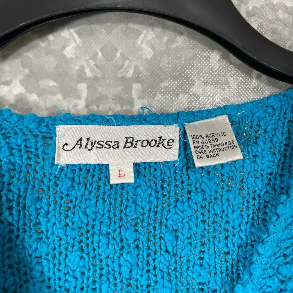 Alyssa Brooks Women's Vintage Bright Blue Boucle Sweater - Image 3