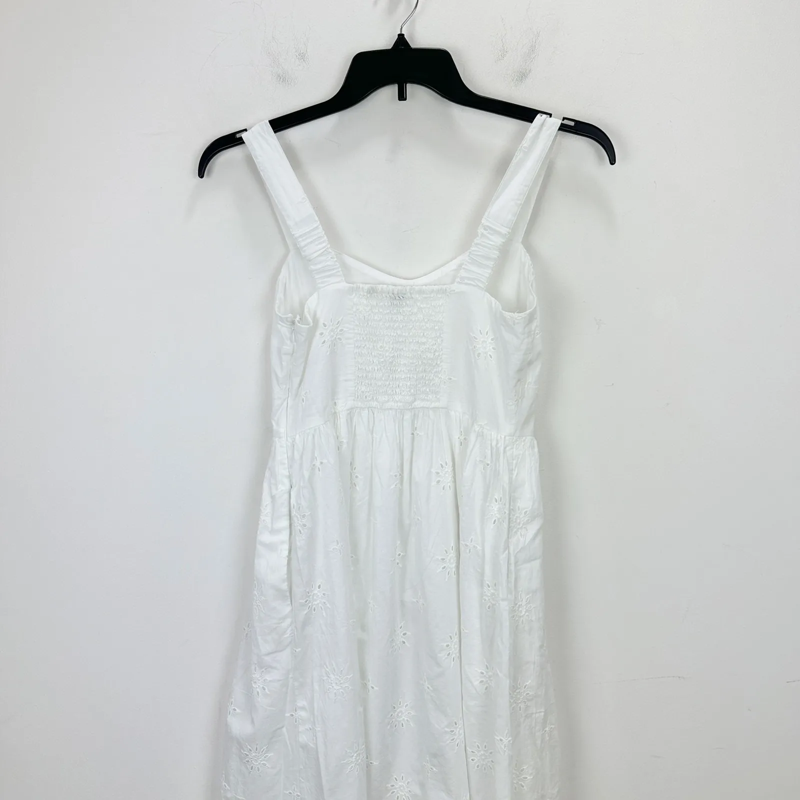NEW J.Crew Eyelet Midi Dress Cotton Cottagecore Pockets Retro A Line White US 6 - Image 7